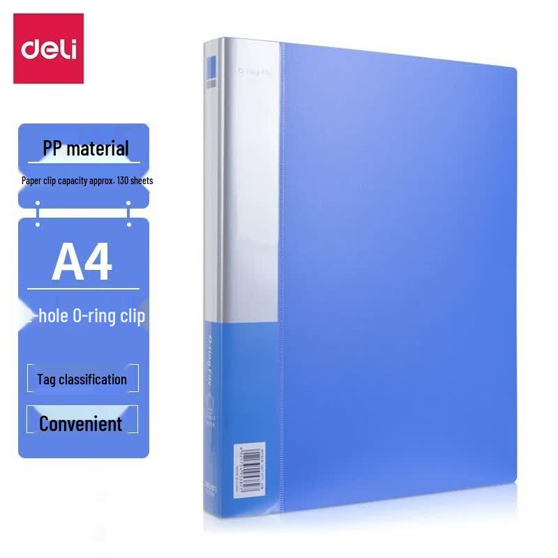 Deli 5382 A4 2-Hole O-Ring Binder Folder