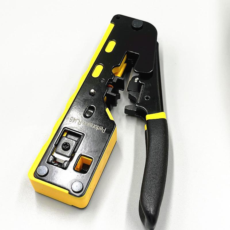 EZ Dual-Purpose Crimping Pliers with 6P/8P Crystal Head & Seven Through-Hole Options for Network Cables