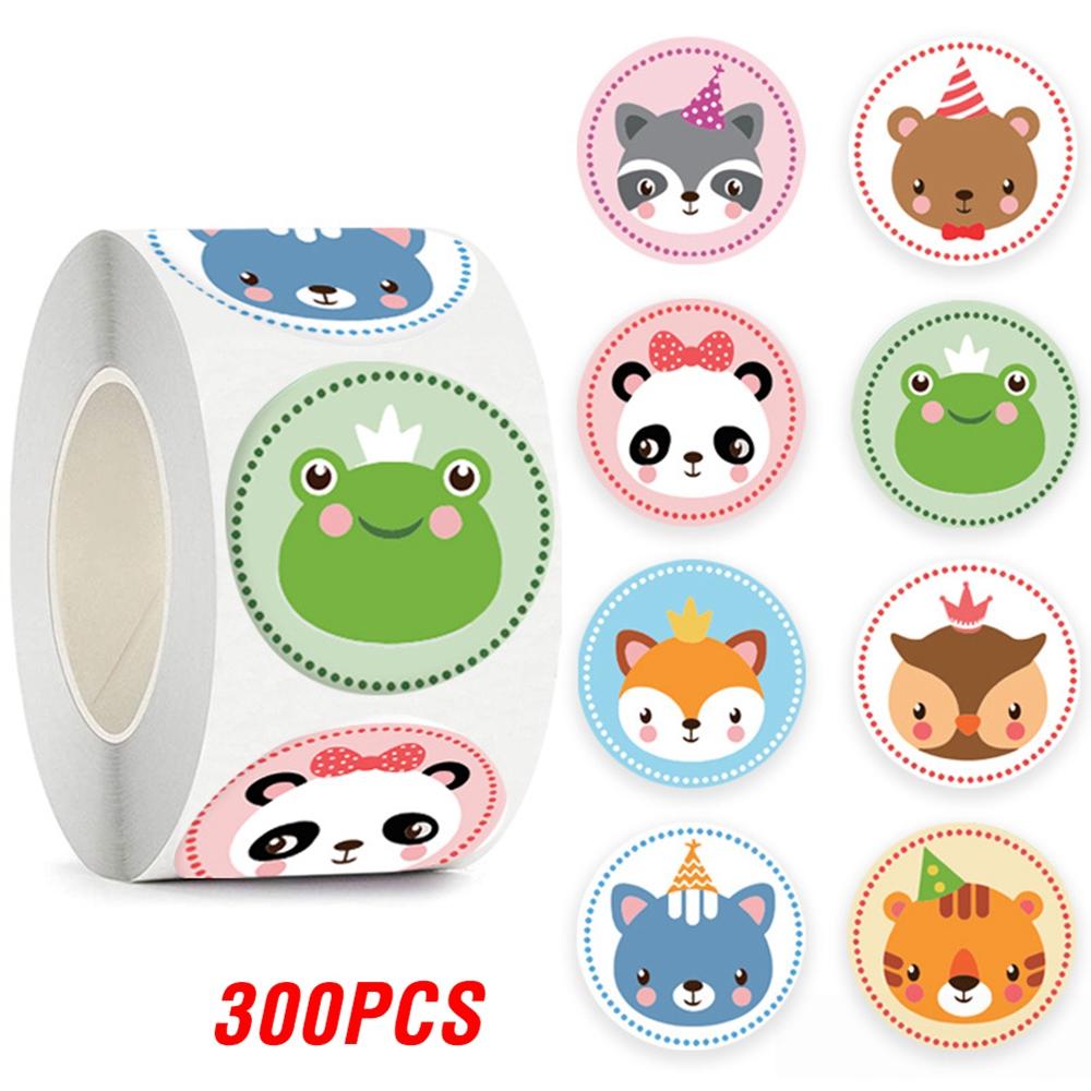 100-500pcs Cute Bear Thank You Sticker Children Sealing Labels Sticker for Gift Envelope Kid Gift Packaging Decorative Stickers