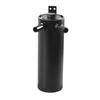 Universal Oil Catch Can 2-port Long Billet Aluminum Baffled Tank with Breather Filter Oil Separator