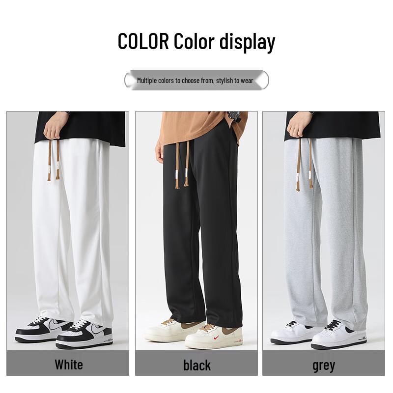 MIIOW Men's Loose-Fit Straight-Leg Casual Sport Pants