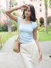 Laengaenlu Poel Bolero T-Shirt(Poel)_Light Blue