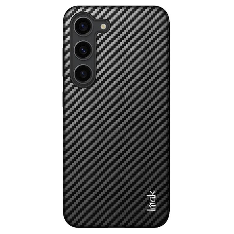 IMAK Ruiyi Series for Samsung Galaxy S23 PU Leather+PC Phone Case Carbon Fiber Texture Back Cover