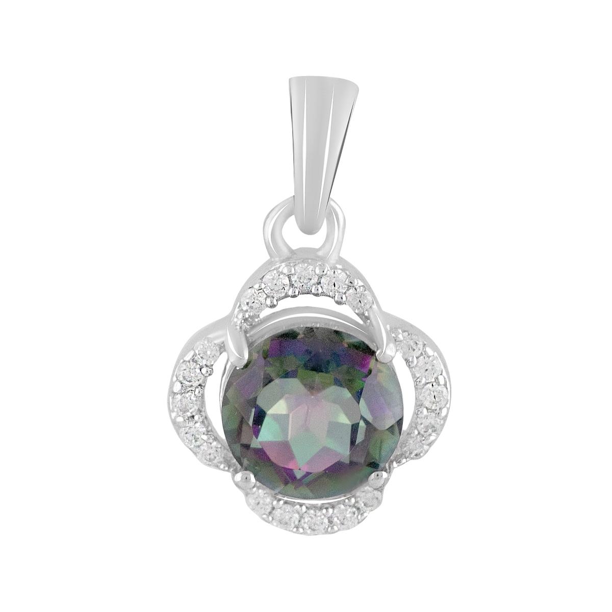 

Срібна підвіска з топазом 2.18ct (2124627) різнокольорові кольору