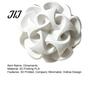 Versatile Office Desk Accessories 3D Printed Geometric Hollow Sphere Sculpture, Abstract Twisted Flower Fine Craftsmanship Decor Ball Ornament, Modern