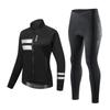Wosawe Veste de cyclisme à coque souple pour femme, polaire thermique, chaude, très extensible, collants longs, éponge 3D, coussin en Silicone, hiver