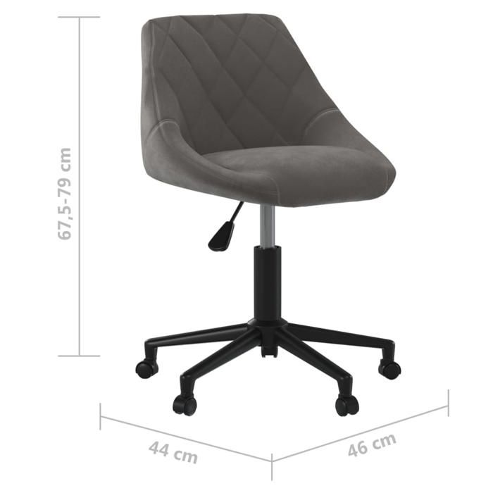 VidaXL Chaise Pivotante de Salle à Manger Chaise à Dîner Siège de Cuisine Chaise de Repas Hauteur Réglable Maison Intérieur 3089033