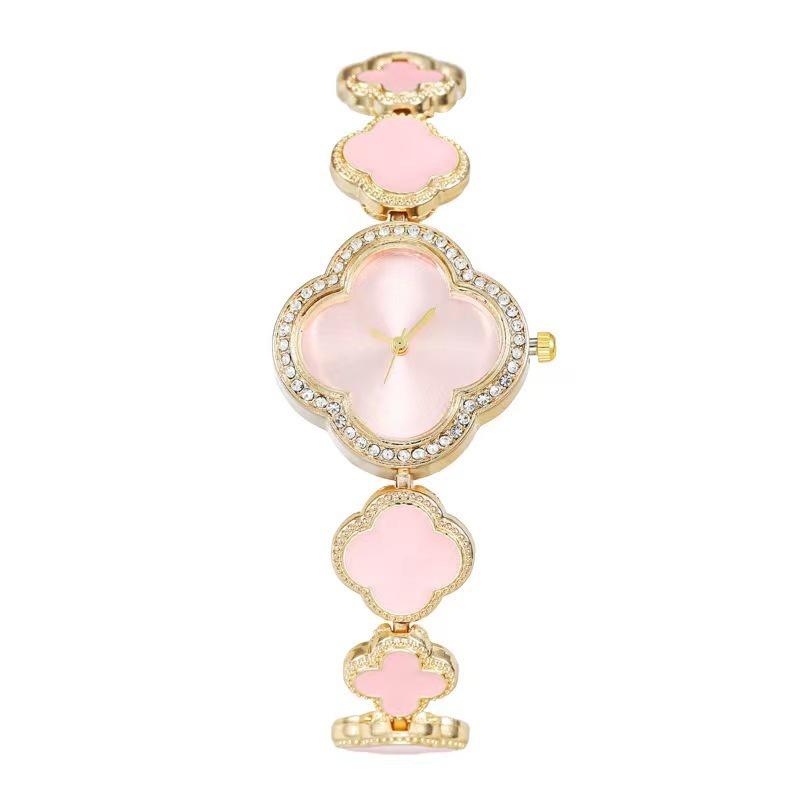 Clover Four Leaf Quartz Watch Leather Alhambra Wristwatch Accessory Gifts Girls