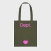 Collage Dept. Cotton Bag (Olive Khaki)