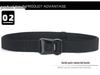 Men's Quick-Release Elastic Workwear Belt with Leather Trim
