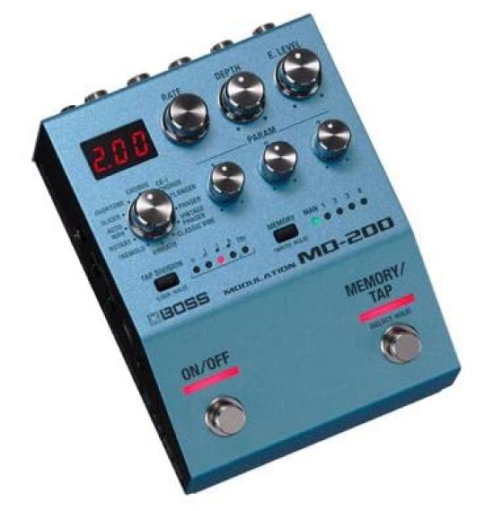 BOSS Modulation Pedal with 12 Modulation Compact Design for Guitar MD-200 Effects,