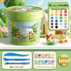 Kaba Bear Lightweight Non-Stick Colored Clay Set for Kids - Includes Safety Knife Tool for DIY Creations