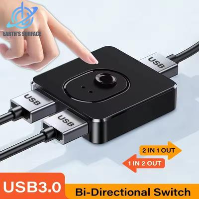Przełącznik KVM USB 3.0 Hub USB 1x2/2x1 Przełącznik USB3.0 Przełącznik Wspólny Kontroler Rozdzielacz dla Laptopa Komputera Drukarki Klawiatury Myszy