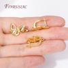 2/4/6 Pcs/Lot 18k Gold Plated Trendy Butterfly Clasps Fastener Ear Wire Hooks For DIY Women Earrings Accessories Supplies