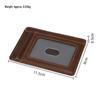 Genuine Leather Ultra-Thin Card Holder Wallet for Men & Women with Photo Slot and Dollar Clip