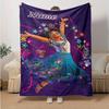 Custom 1pc Dance Colorful Flowers Blanket, Soft And Comfortable Blanket, Casual Warm, Camping Travel Blanket, Birthday Gift Q910197