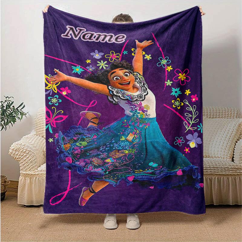 Custom 1pc Dance Colorful Flowers Blanket, Soft And Comfortable Blanket, Casual Warm, Camping Travel Blanket, Birthday Gift Q910197