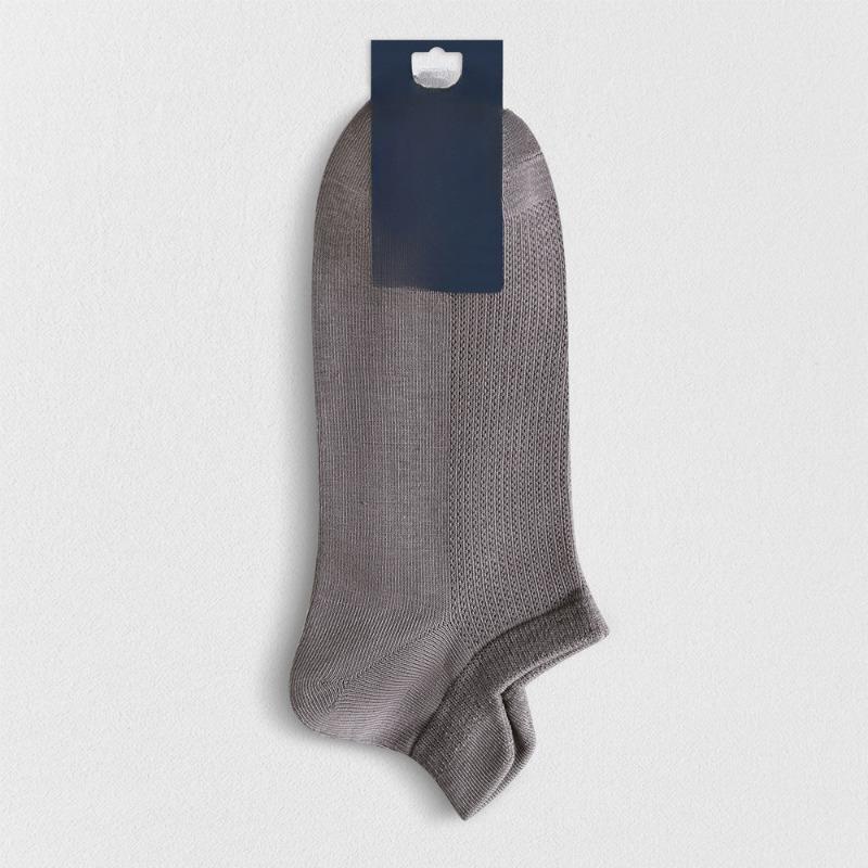 Men's Spring and Summer Cotton Net Eye Shallow Solid Color Short Tube Socks
