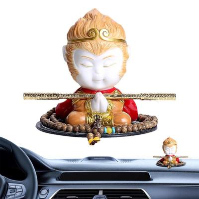 Cool Monkey Car Dash Accessories Chinese Classic Monkey Figurine Cool Car Ornament Famous Works Animal Statue Desktop Ornament