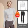 Women's Long Sleeve Sports Yoga Jacket - Stand Collar Cardigan for Running, Fitness, and Pilates