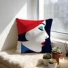 Stile Pop Ragazza Moderna Creatività Moda Copricuscino Velluto Accogliente Cuscino da Lancio Morbido Caldo per Divano Letto