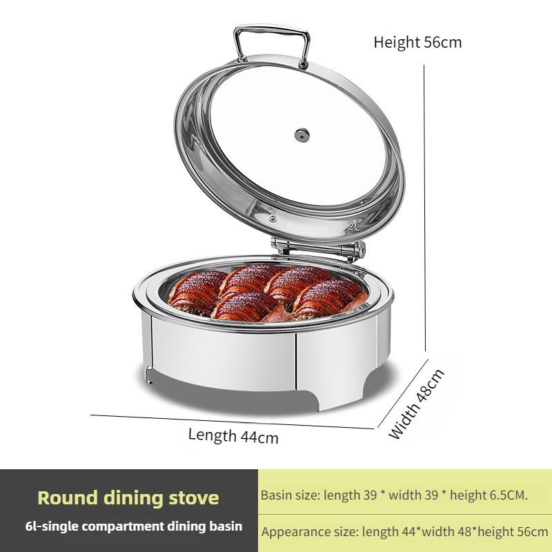 Hydraulic Visual Electric Heating Furnace Hotel Breakfast Thickened Stainless Steel Buffet Furnace Large Capacity Insulated Pot