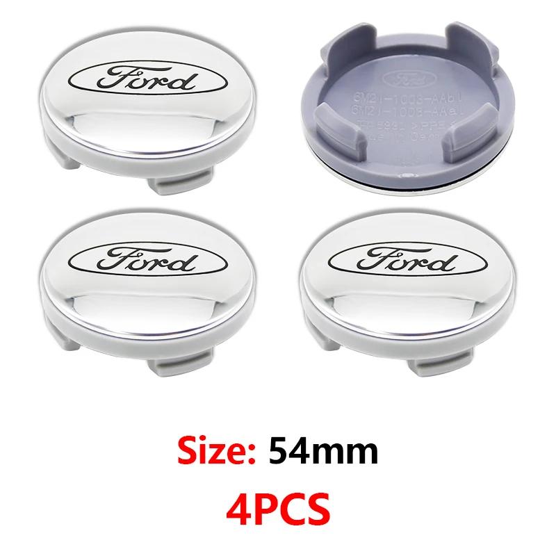 Bilklistermärke Ford 4 st 54 mm Fälgcenterkåpa Logotyp Navkåpa Emblemlogotyp För Ford Focus Mk2 Mk3 Fiesta Ranger Mondeo Mk4 S-MAX Ku