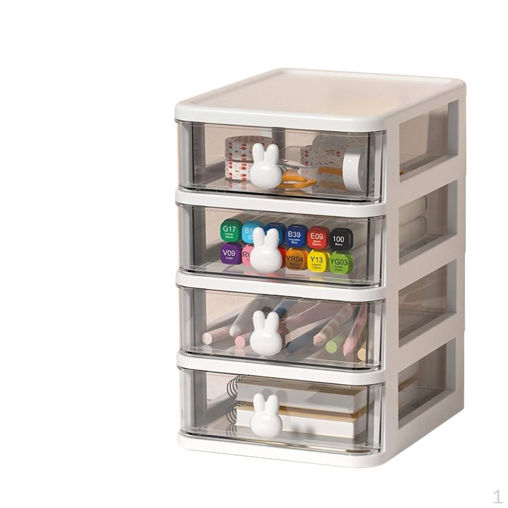 Drawer Organizer for Desk, Desktop Storage Box with Drawers, Stackable MultiLayer Office Supplies