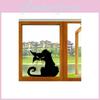 Terror Cat Halloween Shopwindow Wall Stickers Home Decor Room Mural Art Decals