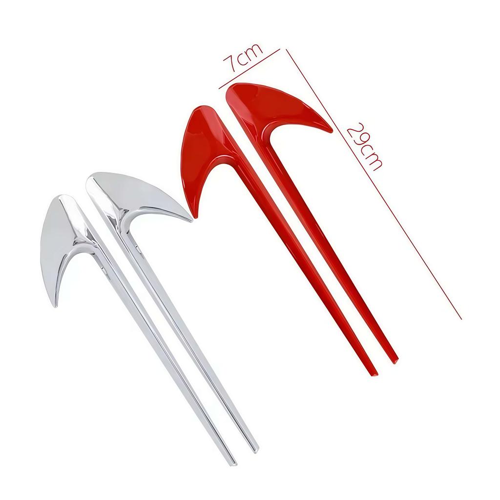 1Pair ABS Car Side Wing Fender Sticker Badge Emblem Decals