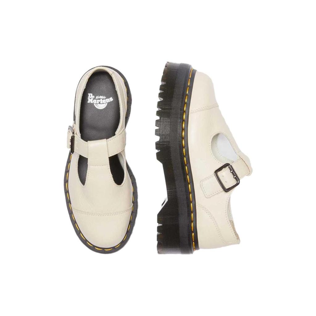 Dr. Martens Bethan Pisa Leather Platform Mary Jane 'Parchment Beige' Women's 30617292