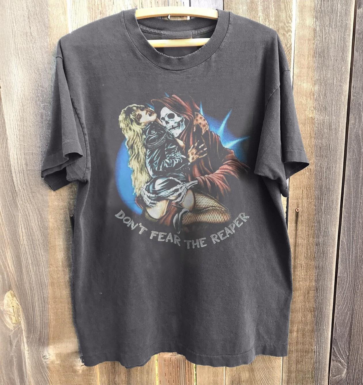 NEW! Rare Blue Oyster Cult Don t Fear The Reaper Charcoal Heavy Cotton T-Shirt S