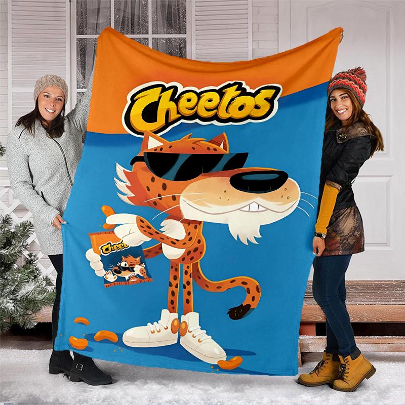 Cheetos Theme Printed Blanket - Perfect for Couch, Bed, Travel & Outdoor Use | Machine Washable, Cozy & Durable.