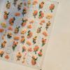 1Sheet 5D Soft Embossed Relief Nail Stickers Cute Daisies Self Adhesive Slider Stickers Press On Nails DIY Nail Art Dec
