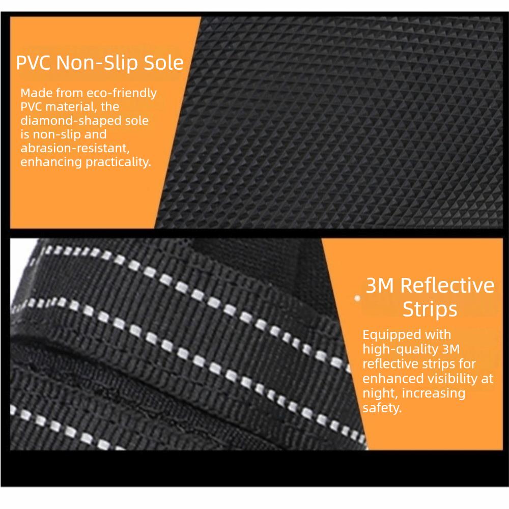 Adjustable Anti-Slip Dog Shoes Comfortable Wear-Resistant Waterproof Dog Boots Breathable Reflective Dog Socks Boots Rainy Days