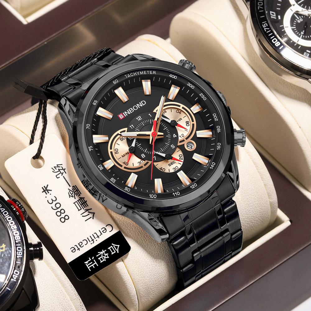 Tide Brand Casual Men's Watch Tactical Men's Watch Locomotive Waterproof Luminous Watch Timing Multi-pointer