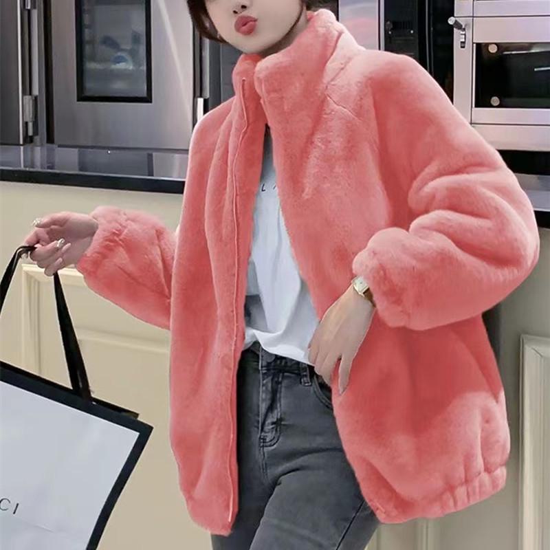 Coral Fleece oboustranná teplá roláková bunda pro ženy