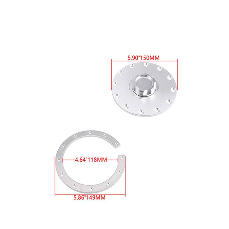 Billet Aluminum Universal Fuel Cell Gas Tank Filler Cap Twist Filler Plate Cover 12Hole Stable