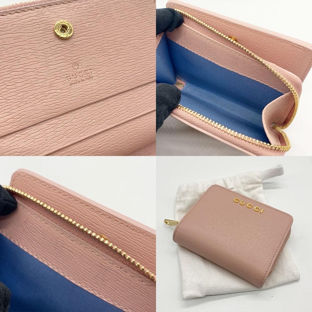 Used GUCCI scriptBifold Wallet Leather Women