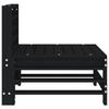 Vidaxl Ogrodowa Sofa Środkowa, Czarna, Lite Drewno Sosnowe