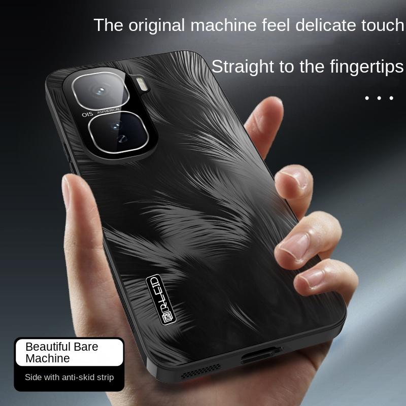 For VIVO IQOO Neo 10 10 Pro 10 ProPlus Electroplated Starry Sky Feather Texture Lens All-in-One Drop Anti-Fingerprint Phone Case
