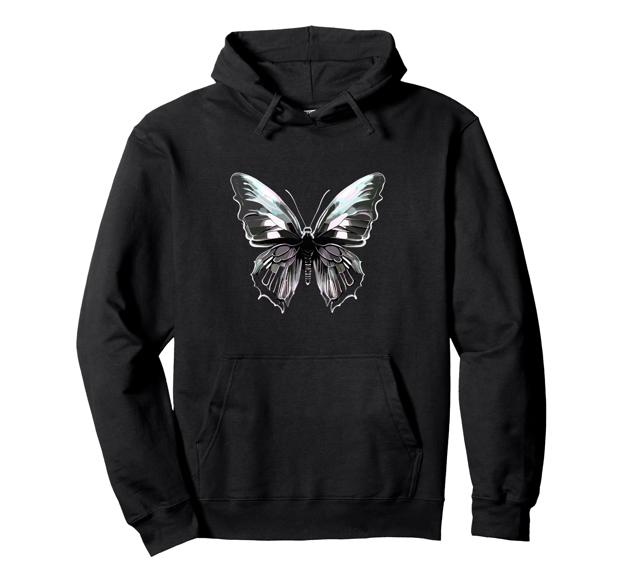 

Rainbow Butterfly Art Colorful Butterfly Nature Hoodie чёрный