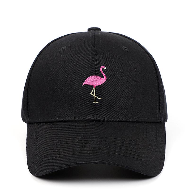 Unisex Cotton Flamingo Embroidered Baseball Cap for Outdoor Activities