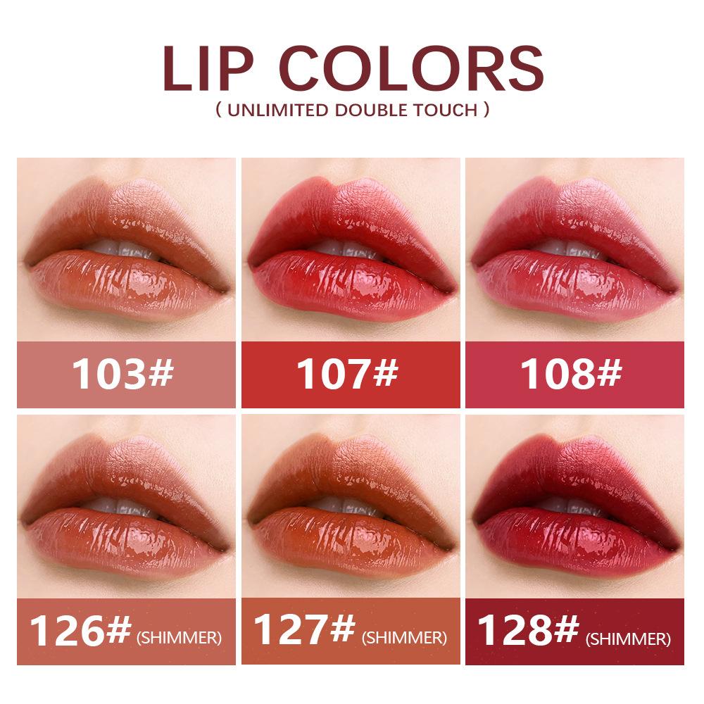Doppelseitiger Lip Glaze Matte Lipgloss, wasserfester, nicht verschmierender und Make-up-freier Lippenstift. Doppelseitiger Lipgloss