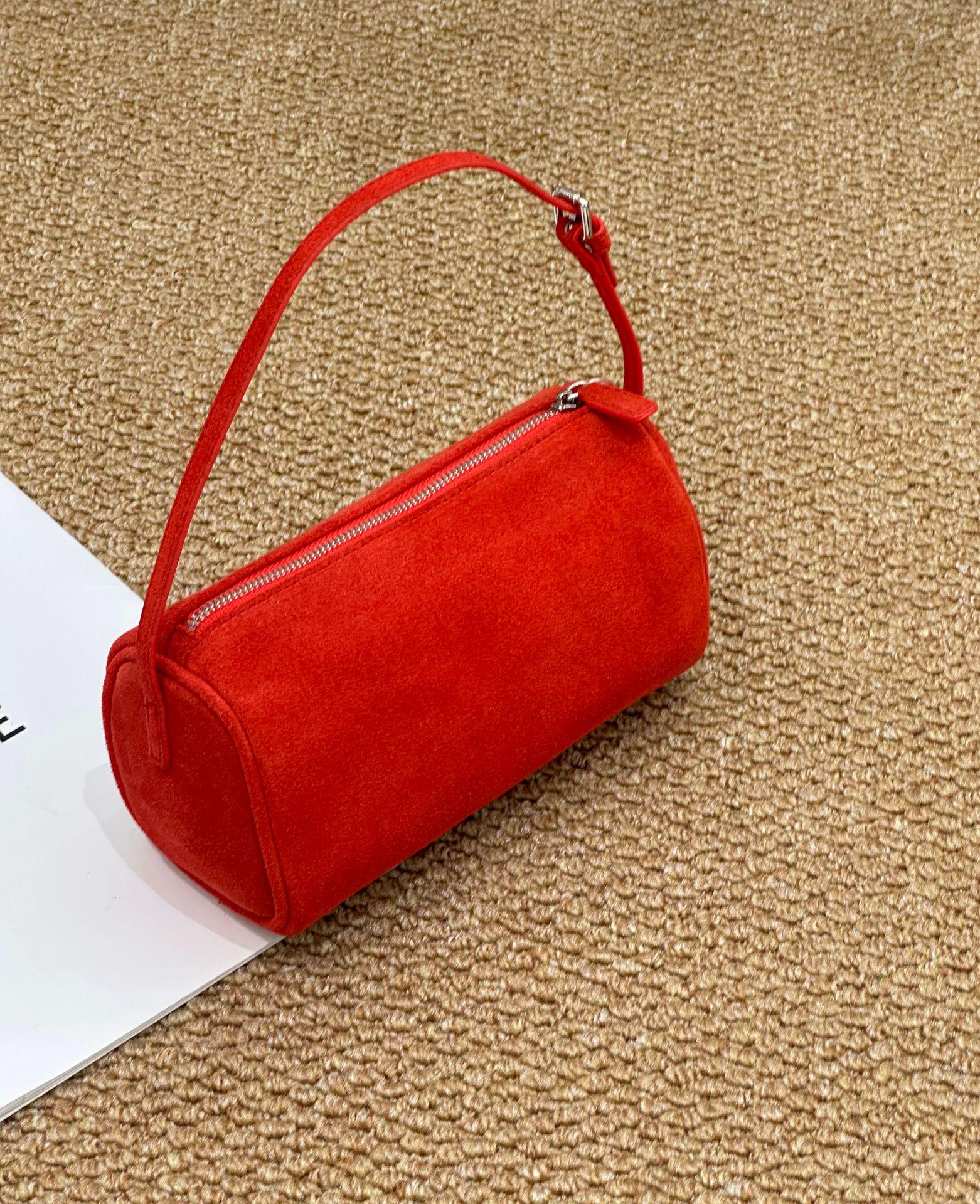 

Матова Натуральна Шкіра Коров яча Жіноча Сумка Під Пахву - Універсальна Сумка на Осінь/Зиму червоний