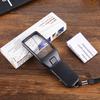 2X Loupes Multicolor Handheld Portable Reading Magnifier with Money Detector Uv with Led Pocket Magnifying Glass for Inspecting
