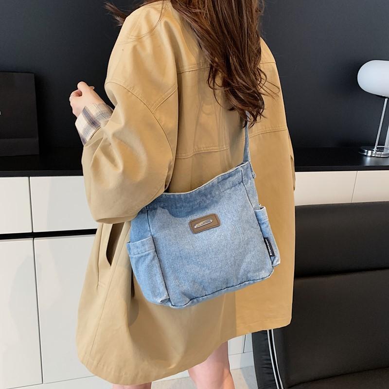 Denim Bag Women's Shoulder Crossbody Bag Commuter Small Square Bag
