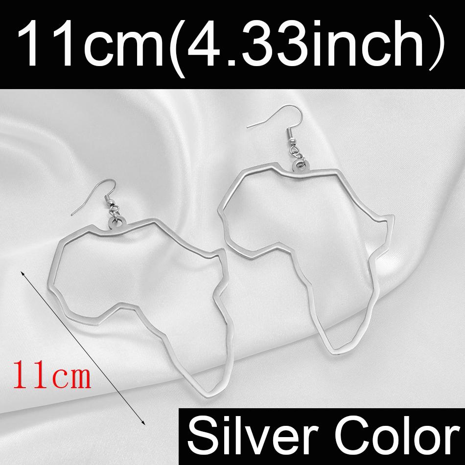 Anniyo Big Earrings Africa Map Exaggerate Larger Earring Gold Color African Ornaments Traditional Ethnic Hyperbole #144521