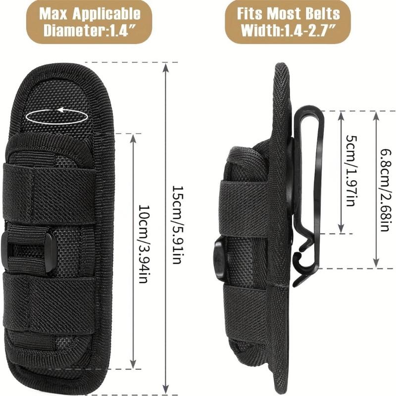 Outdoor Flashlamp Carrying Case Reinforced Locking System Nylon Texture Suitable for Hiking Backpacking Survival Sets