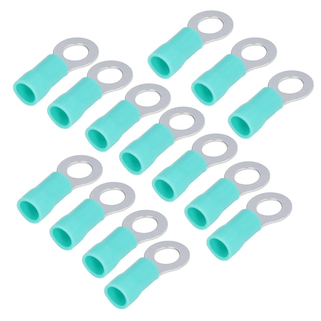 100PCS Pre Insulated Terminal Ring Copper Crimp Connectors for AWG12?10 Electrical Wire RV5.5?6